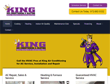 Tablet Screenshot of kingairinc.com